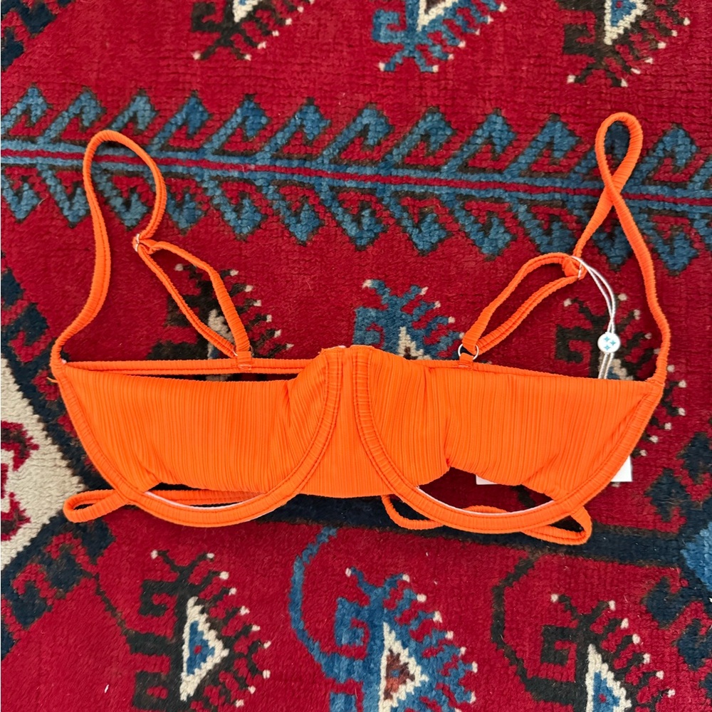 FRANKIE’S BIKINIS CAMPBELL PLISSE TOP NWT BATHING SUIT BIKINI